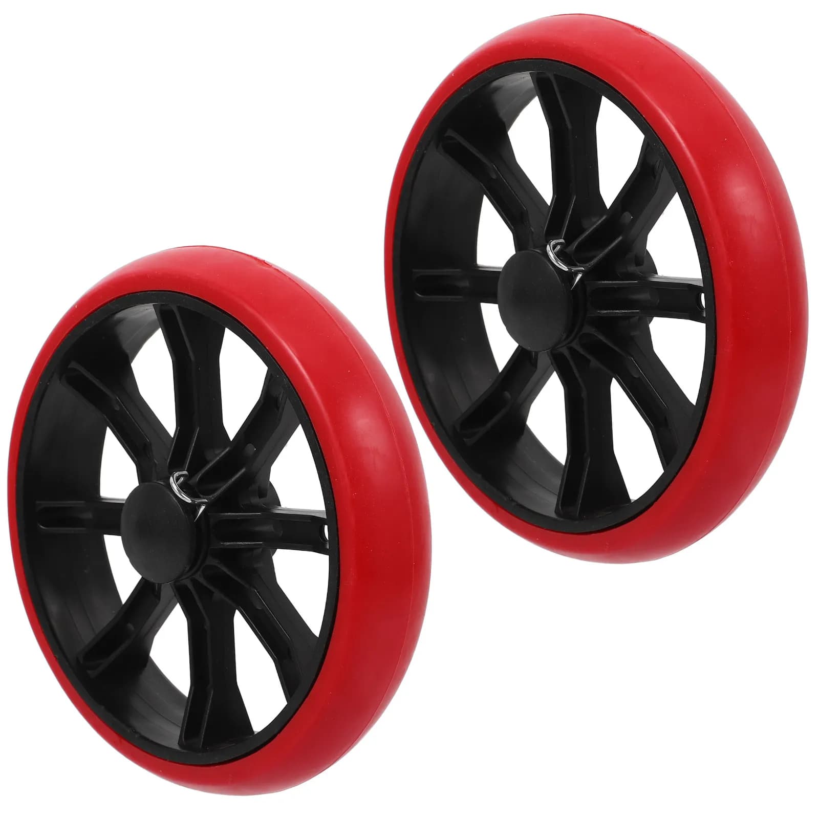 2Pcs Anti Slip Rubber Replacement Wheels for Grocery Cart Shopping Trolley Stroller Walker Accessories Chair Wheels