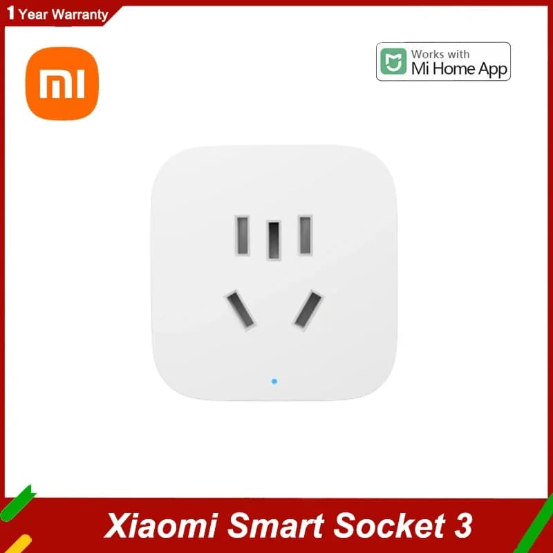Xiaomi Mijia Smart Socket 3 WIFI Power Statistics versione adattatore per telecomando Wireless Power On Off funziona con l'app Mi Home