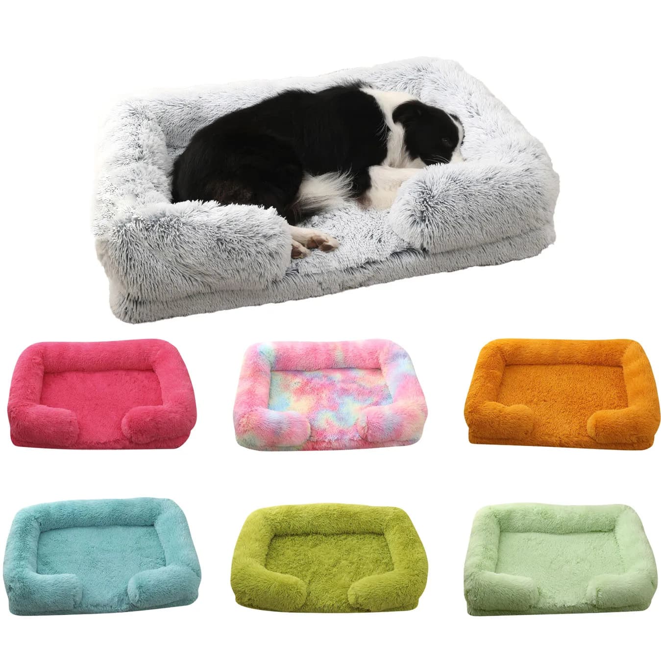 25 colori invernali rettangolari grandi letti per cani lavabili peluche soffici cani tappetino per gatti cuscino per animali cuccia grande media casa