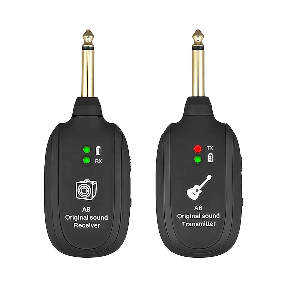 Miwayer A8 Sistema per chitarra wireless Ricevitore trasmettitore per chitarra wireless integrato a 4 canali per chitarra elettrica basso violino