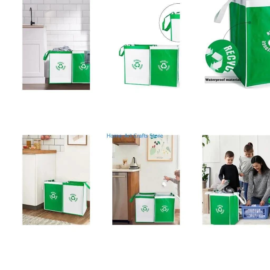 Y3NA Recycling Waste Bin Bags, Recycle Bin, Trash Sorting Bins Baskets for Kitchen Home,Pack of 2 Bag