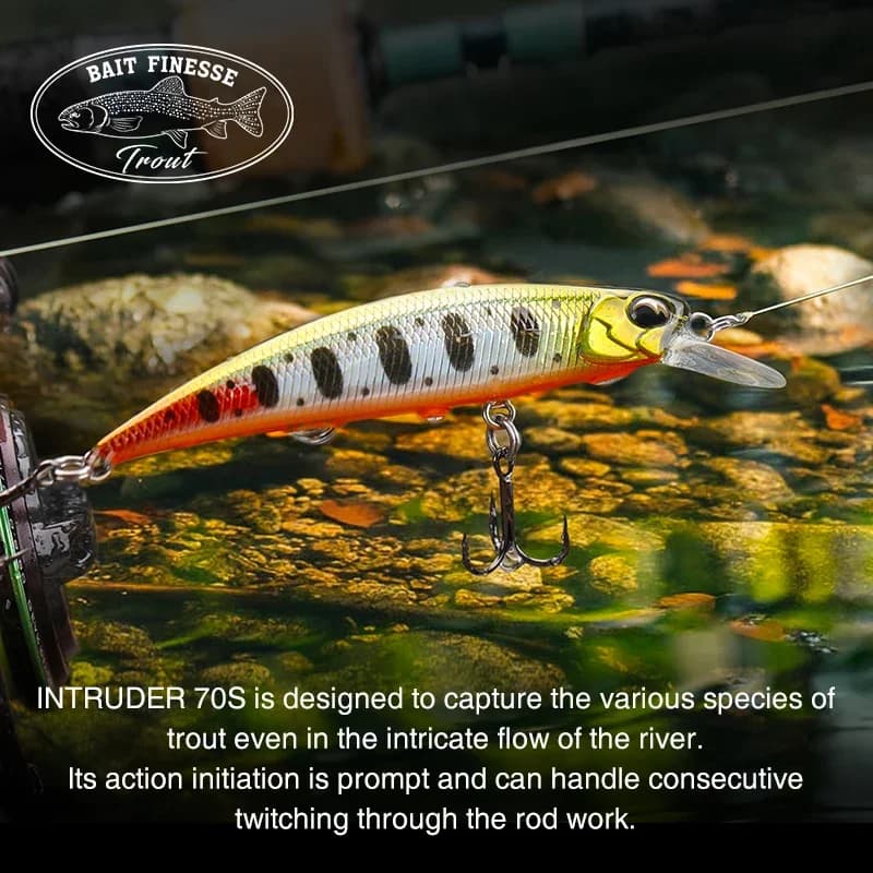 TSURINOYA NEW Damage Minnow Fishing rich DW75 Jerkbait Wobbler 70S 70mm 8.9g Freshwater Spigola Trota Fishing Richiamo Esca Dura