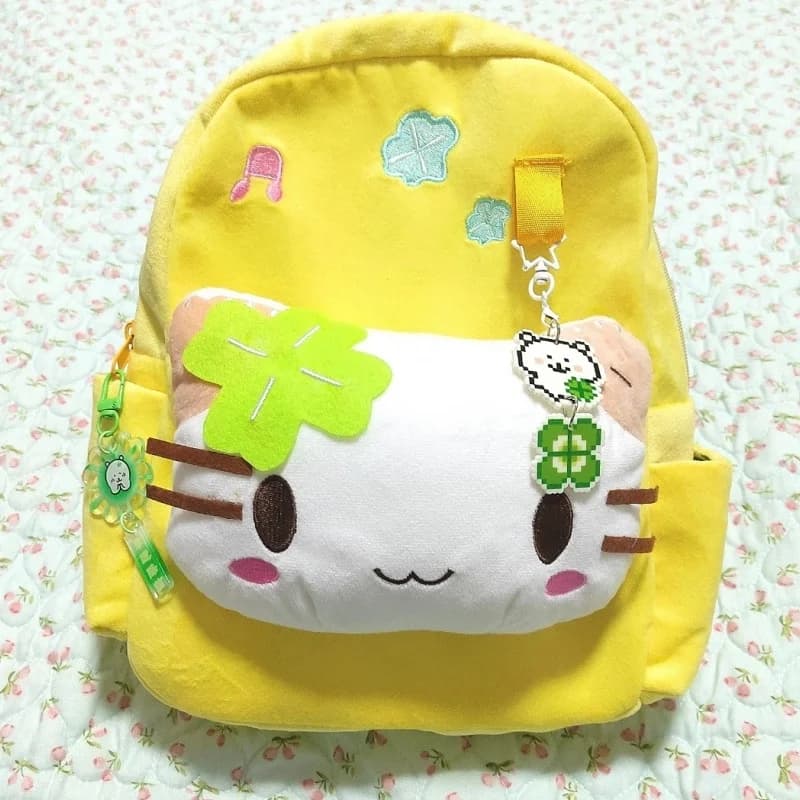 Masyumaro Fluffy Fuwa Nyanko Cat Zaino Borsa Anime Simpatico peluche Zaino Astuccio Studente Periferia personalizzata Regalo di compleanno