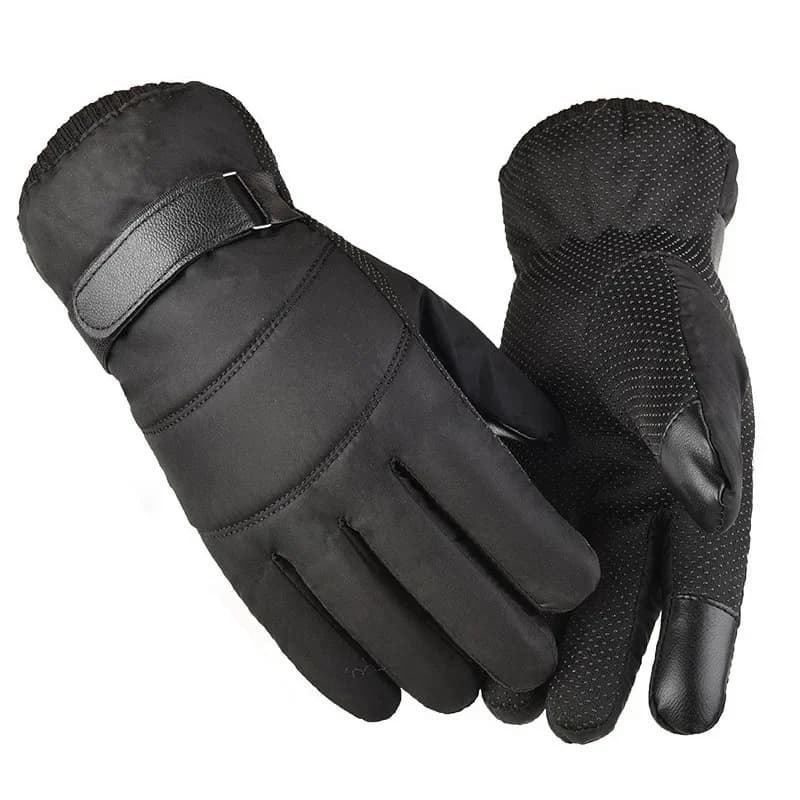 Down cotton gloves men's winter warm motorcycle riding waterproof and cold-proof piled thickened outdoor ski gloves men
