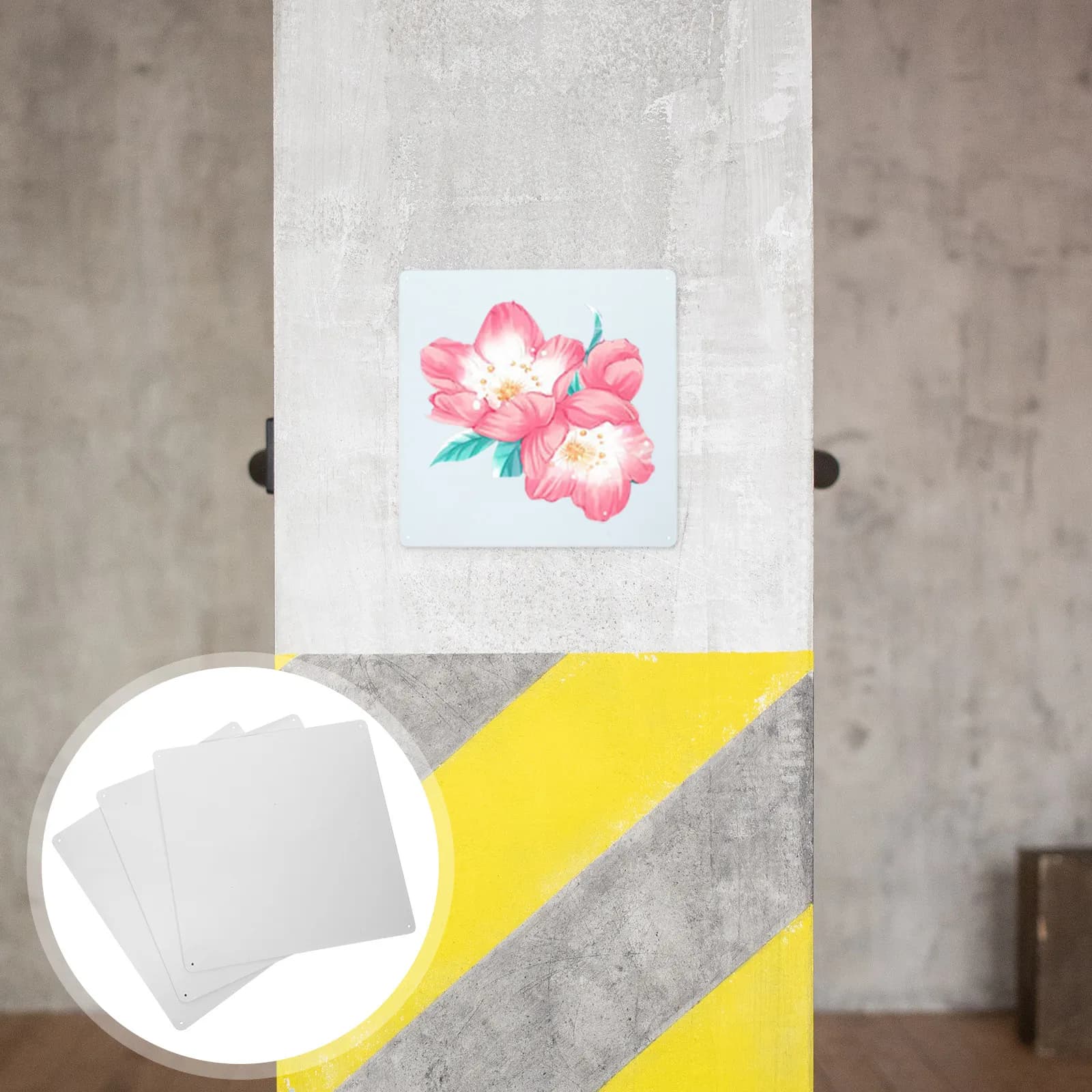 Set di 3 Targhe in Ferro Sagomato per Stampa UV, Grafica in Vinile, Serigrafia, Decorazione Murale e Artigianato