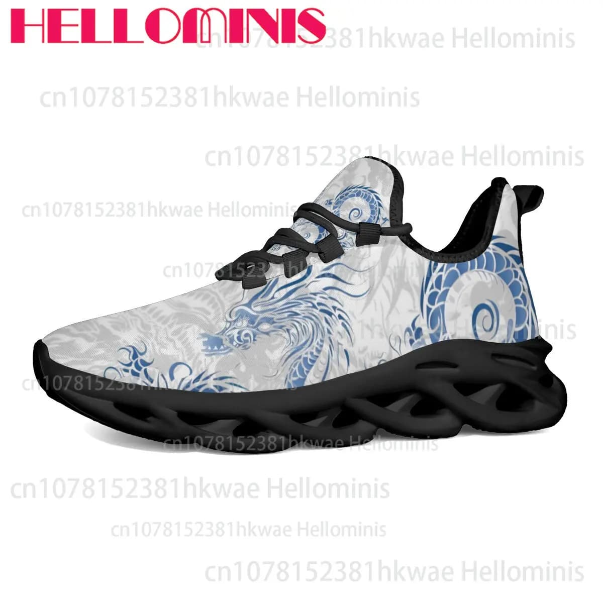 High Quality Dragon Youth Student Adult Cool Personality Print Comfortable Durable Hiking Boots Soft Sole Trendy Casual Sneakers