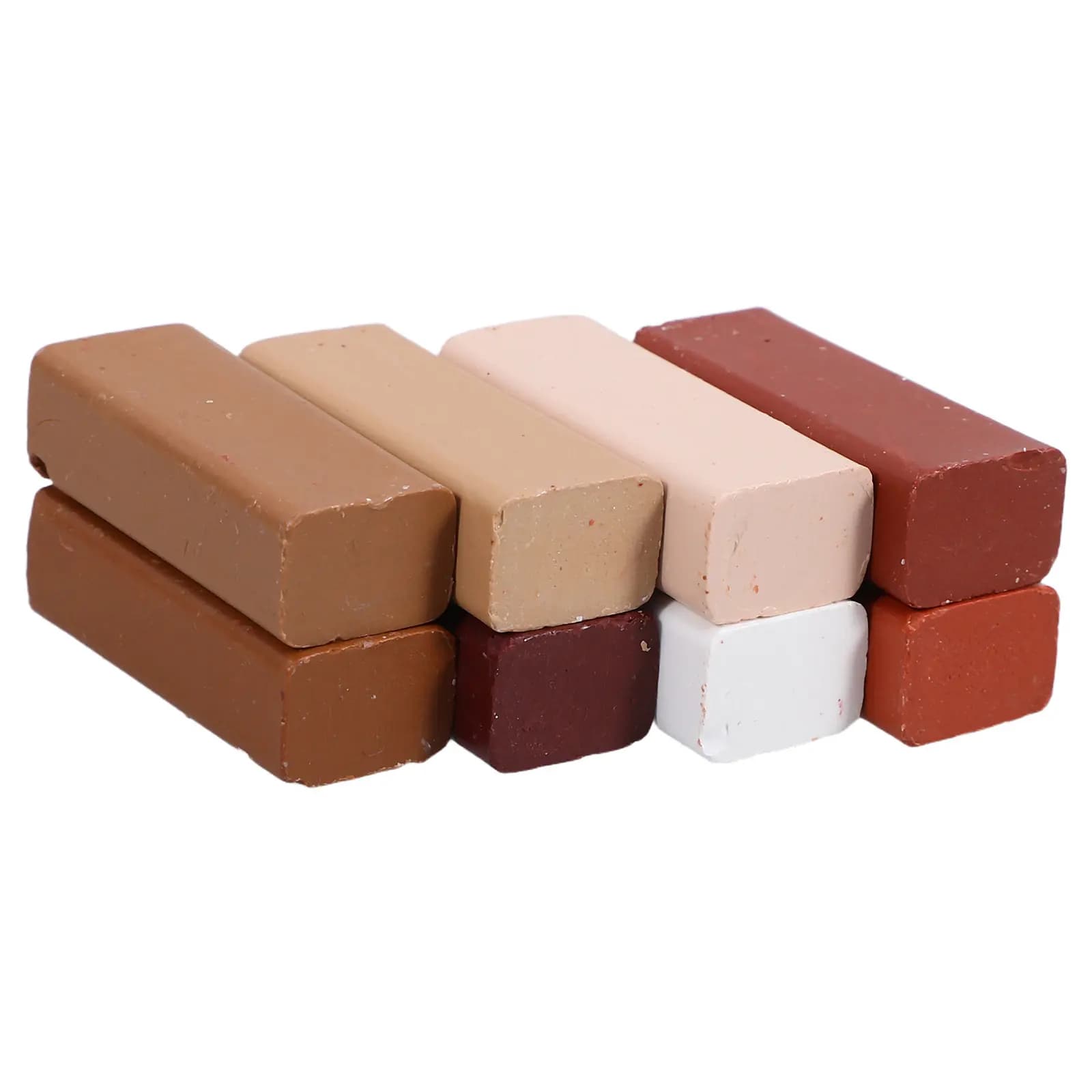 8 Pezzi Bastoncini di Cera Dura per Riparazione Mobili in Legno, Asciugatura Rapida, Ritocco Senza Cuciture, Matite Colorate per Ritocco, Blocco di Cera per Riparazioni