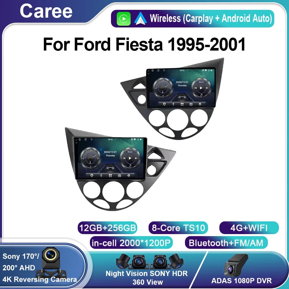 Autoradio for Ford Fiesta 1995-2001 Focus MK1 1998-2004 Multimedia Video Auto Radio Player DSP Carplay Android No 2din