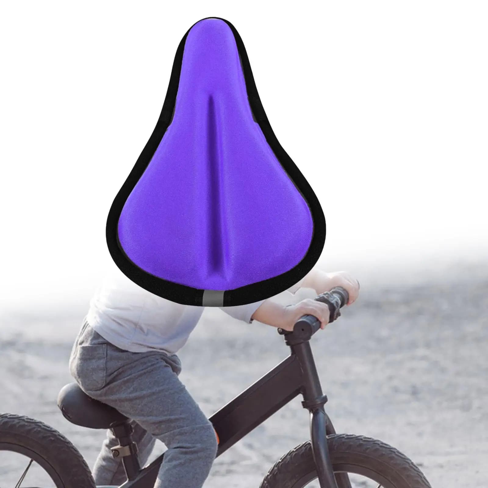 Fodera per cuscino per sedile bici per bambini Accessori ergonomici Esterno e interno Traspirante Leggero Installa facilmente 5,9x8,6 pollici