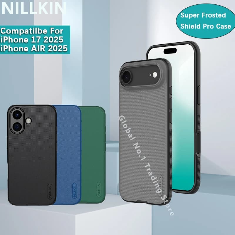 NILLKIN compatibile per iPhone 17 AIR custodia Super Frosted Shield Pro custodia per cellulare TPU PC cover posteriore custodia protettiva in plastica
