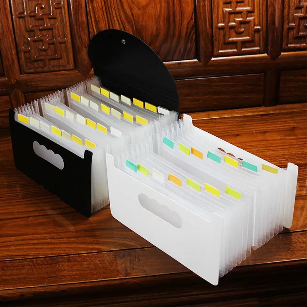Organizzatore di Documenti A6 Multi-Tasca, Cartella Espandibile Leggera in Plastica, Portadocumenti Portatile per Ufficio e Casa