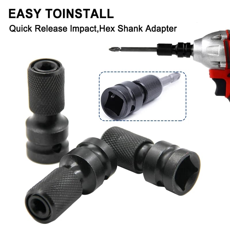 1/2 handle square inner hexagon air cannon 1/4 hexagonal handle electric key conversion head telescopic socket electrical tool