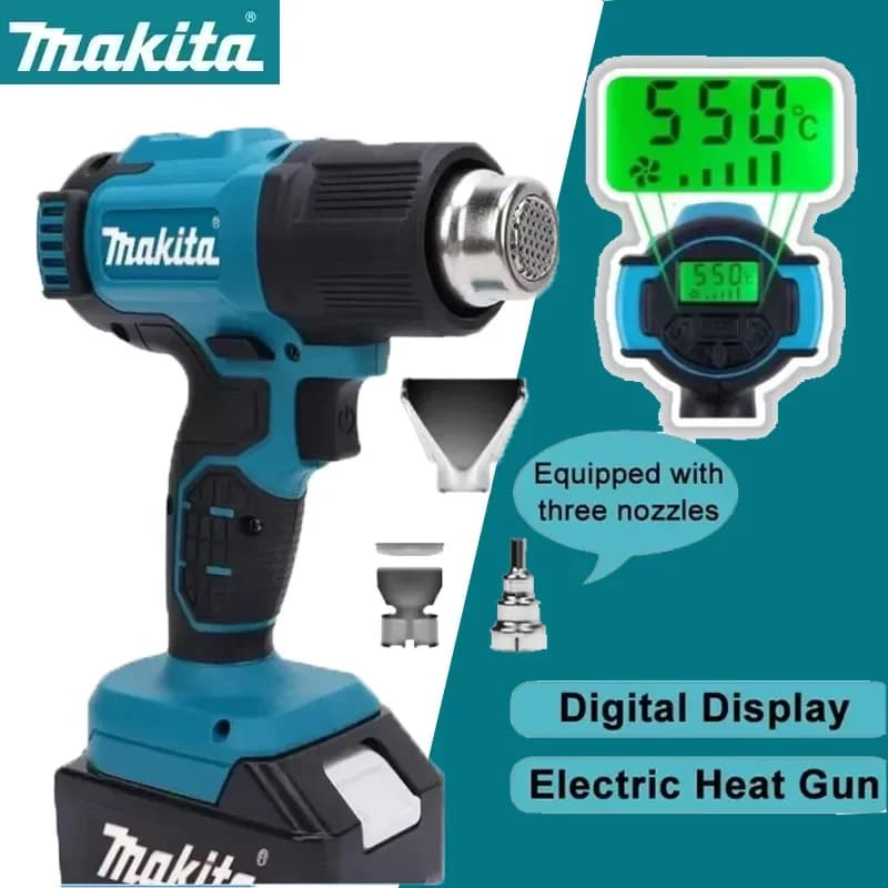Makita Gun Industrial Handheld Electric Heat Gun Temperatures Heat Gun Cordless Hot Air Adjustable 18V Battery