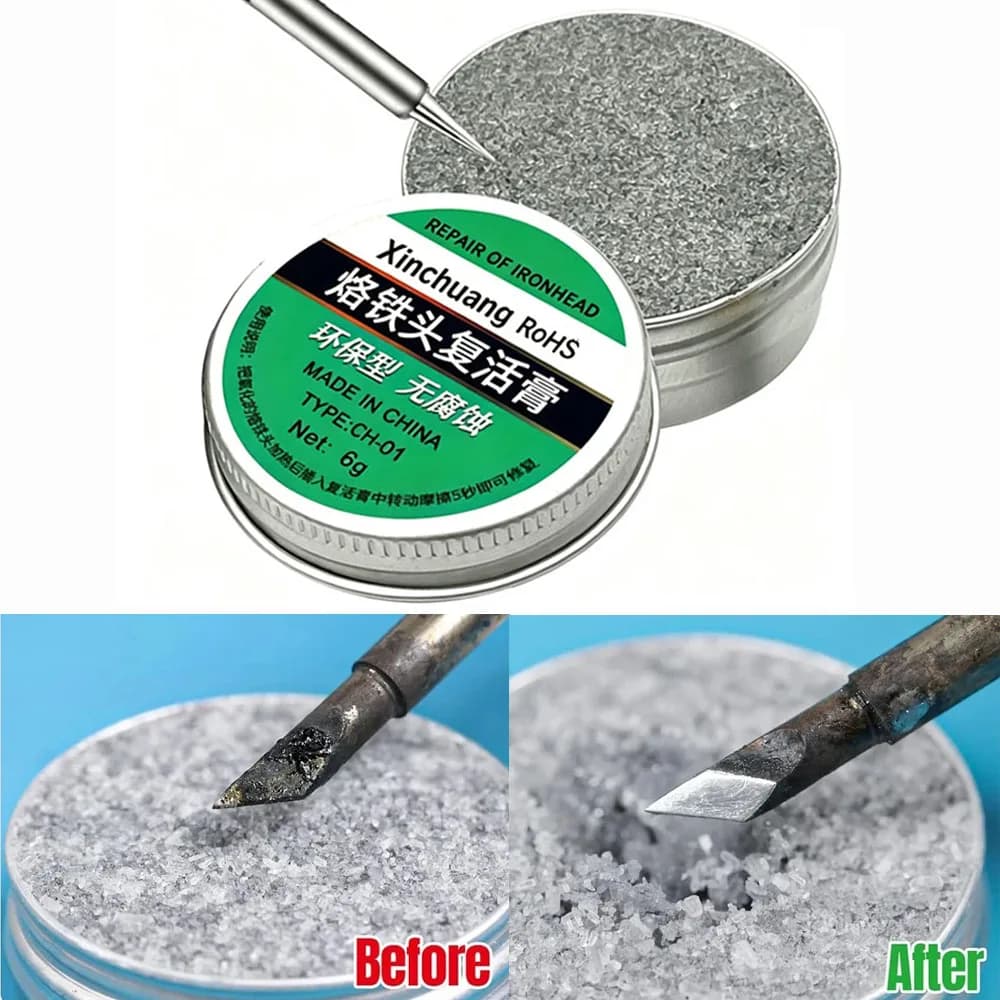 6-30g Soldering Iron Head Resurrection Paste Iron Tip Refresher Solder Cream Non-stick Tin Repair Tool Iron Head Cleaning Paste