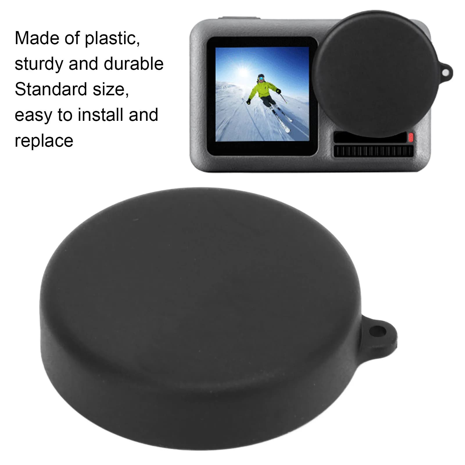Plastic Camera Lens Cover Camera Lens Dust Cover Non Slip Plastic Lens Protection Cap for DJI Osmo Action 3 Sports Camera