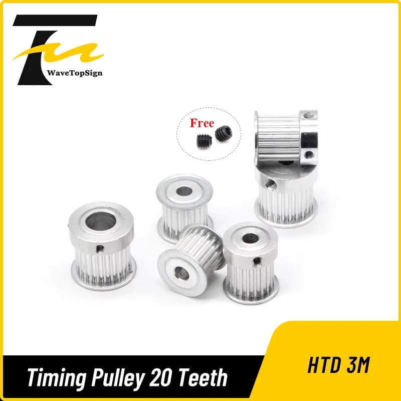 Puleggia dentata HTD 3M Puleggia dentata sincrona 20 denti Larghezza 15mm Foro 6,35 8 12mm per macchina da taglio per incisione laser CO2 fai da te