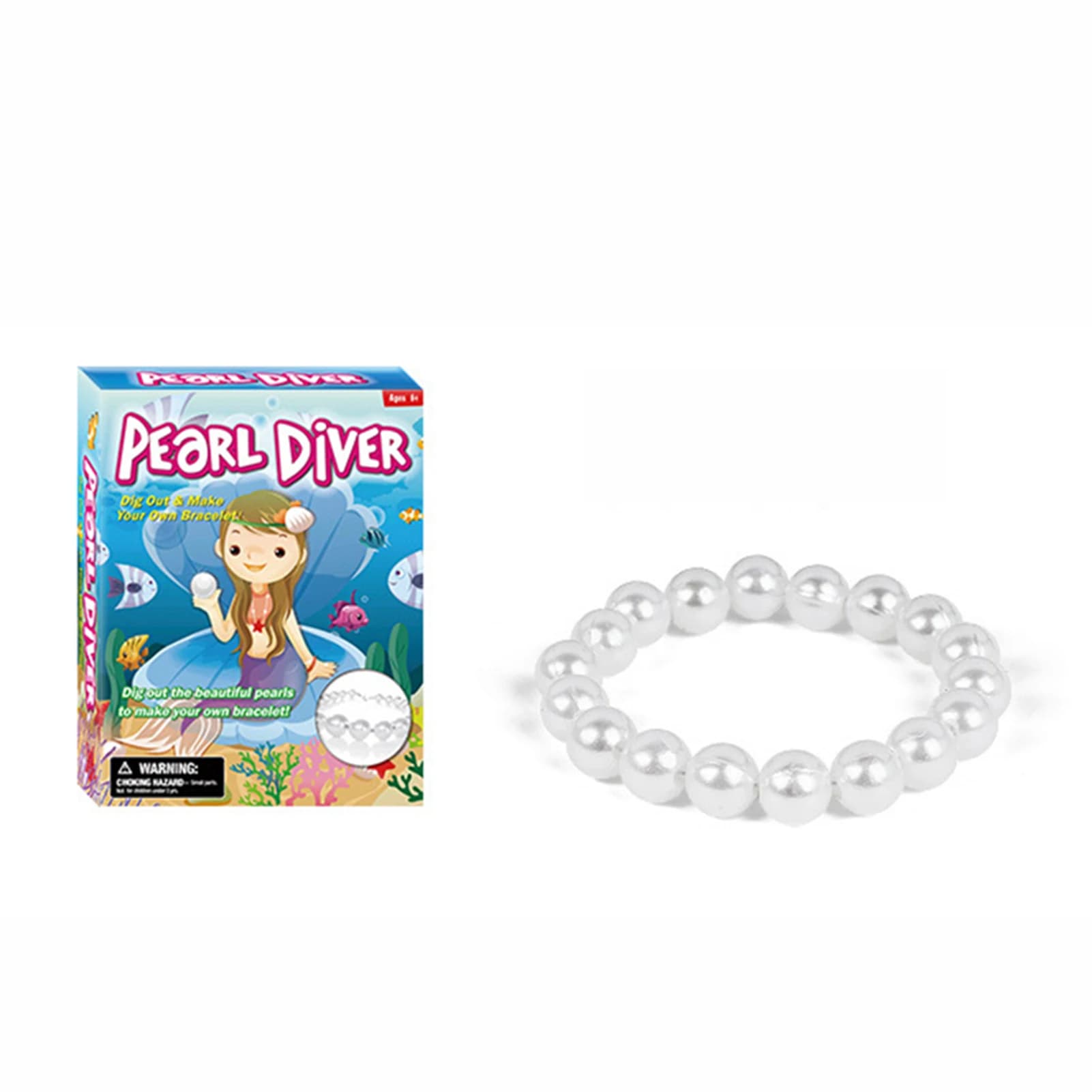 Kit di scavo del tesoro dell'oceano Simulazione Perle / Pezzi di conchiglia Giocattolo di scavo Gioielli fai da te Regalo di scienza educativa per i bambini
