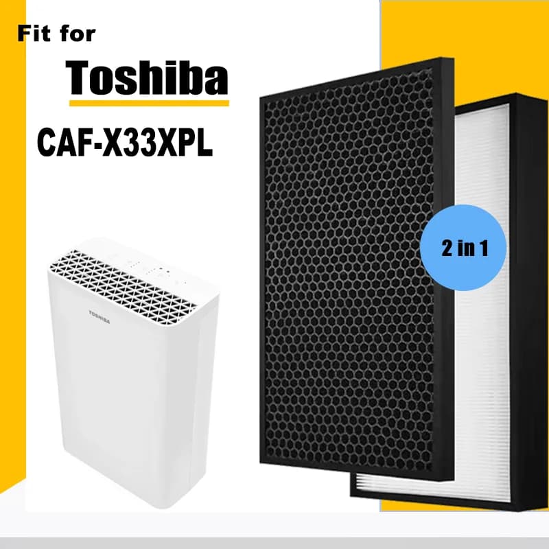 Filtro a carbone attivo Hepa sostitutivo CAF-H20(W) per purificatore d'aria Toshiba CAF-X33XPL CAF X33XPL