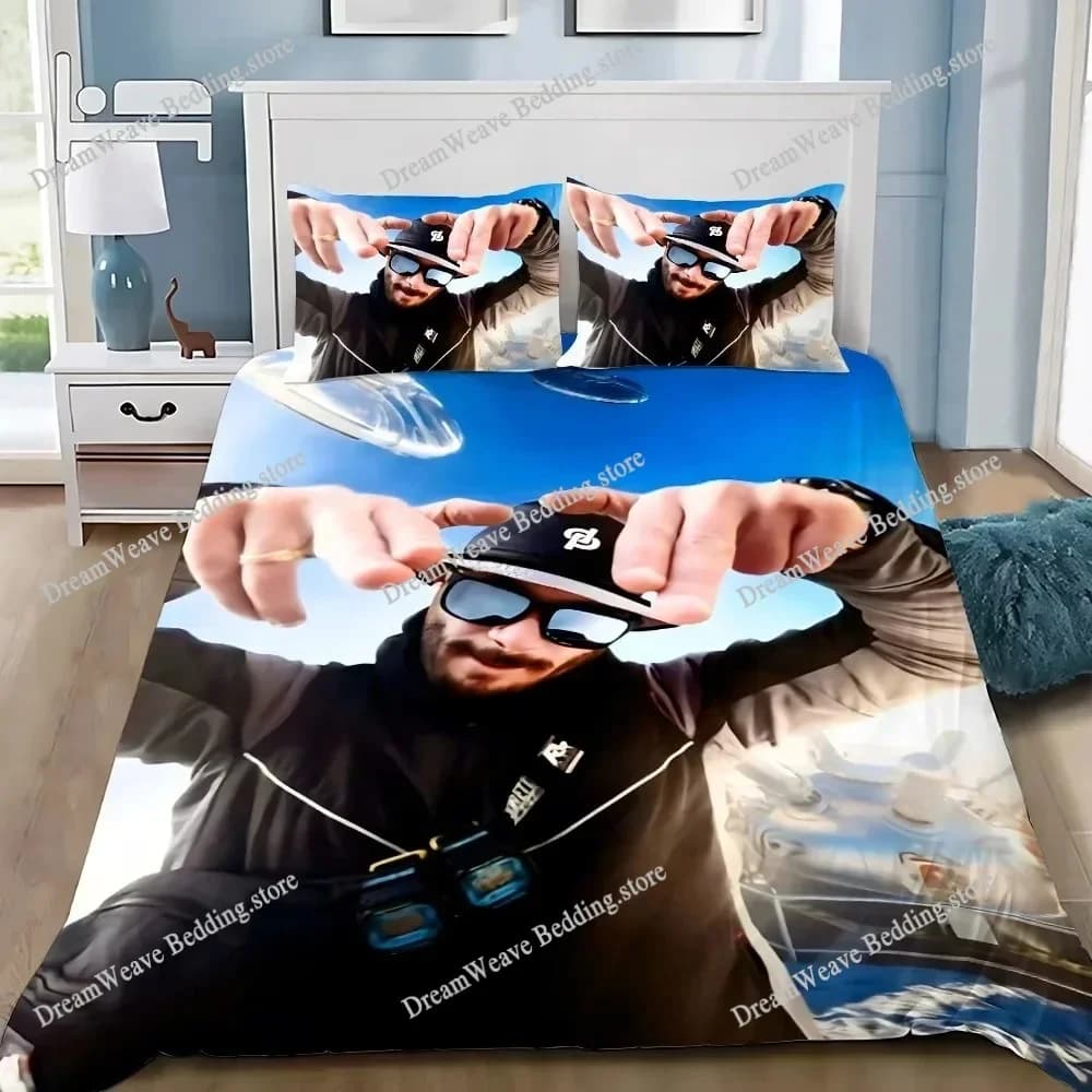 Set di biancheria da letto con stampa 3D JuL C'est Pas Des Lol, copripiumino, set copripiumino, federa, piumino, misura King Queen, per ragazzi e adulti 741