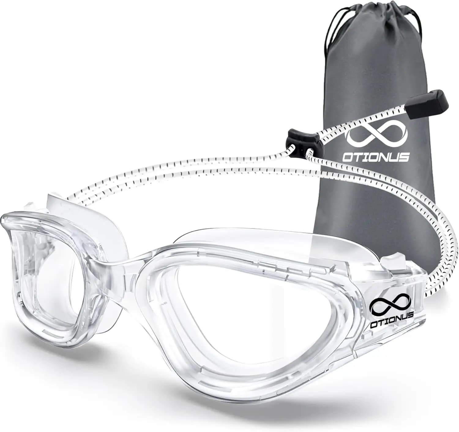 Occhialini da Nuoto Polarizzati per Adulti, con Cinturino Elastico Anti-Trazione dei Capelli, Occhialini Antiappannamento per Uomo e Donna