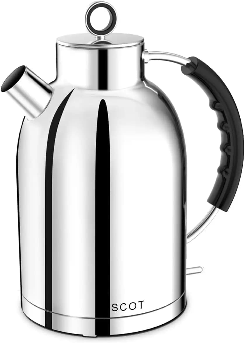 1.5L 1500W Stainless Steel Electric Kettle, Quick boiling, Automatic shutdown, Wireless Design, Safe for Home Use