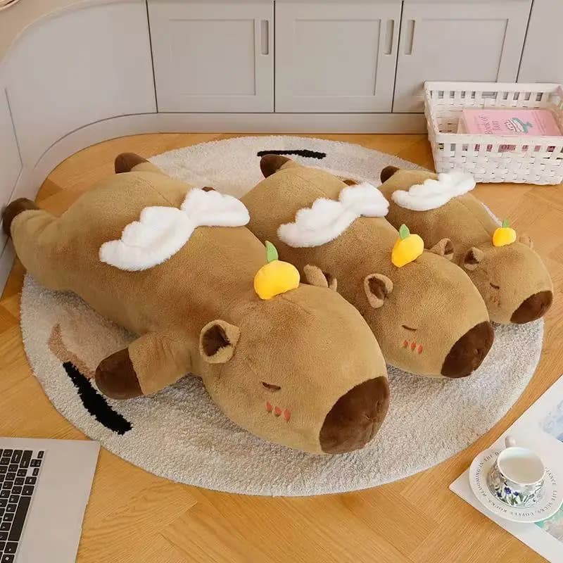 60cm Large Long Cute Creative Capybara Plush Toys Soft Stuffed Animal Baby Sleeping Hug Pillow Sofa Cushion for Kids Gift