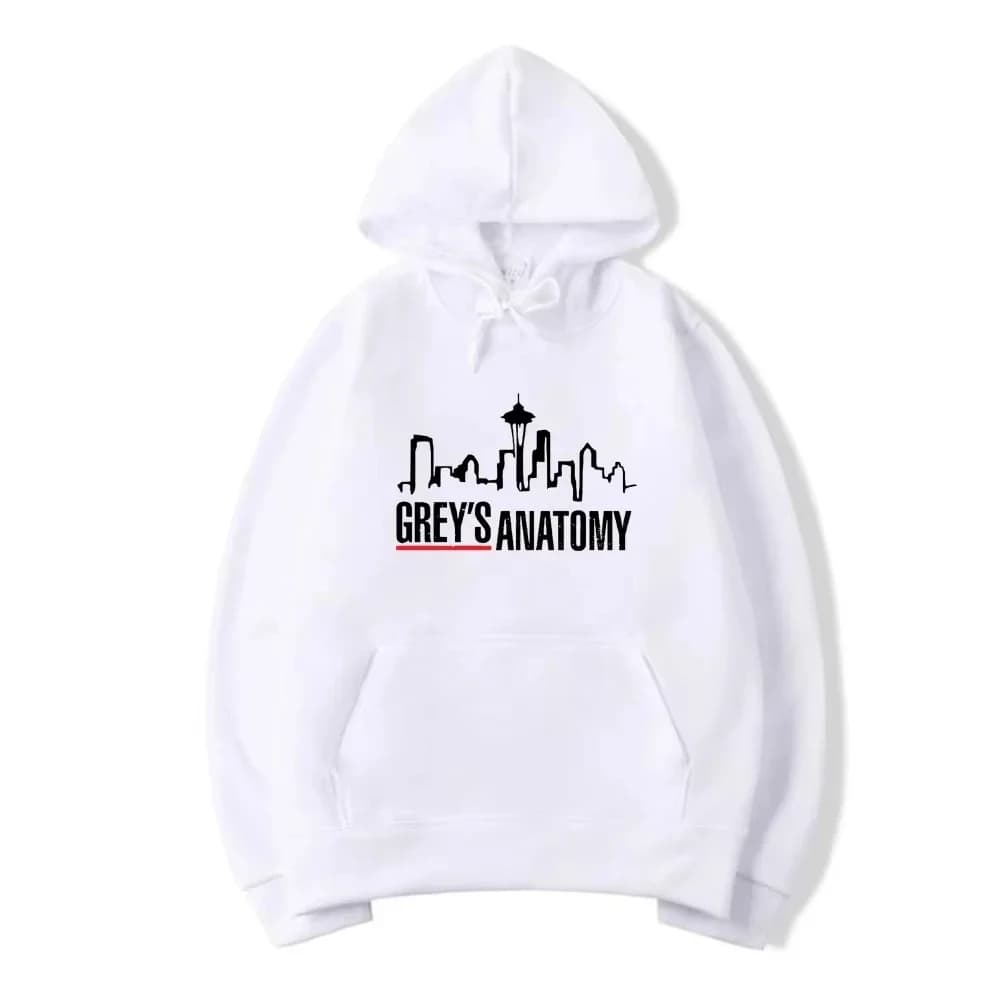 Felpa con cappuccio Grey's Anatomy Felpe con cappuccio Grey Sloan Memorial Hospital da uomo Pullover a maniche lunghe Top casual Felpa ispirata al programma televisivo