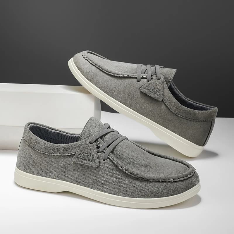 Vintage Suede Casual Men's Shoes, Lightweight Soft Sole Slip-On Loafers, Versatile Flats for Commuting & Driving Daily Wear
