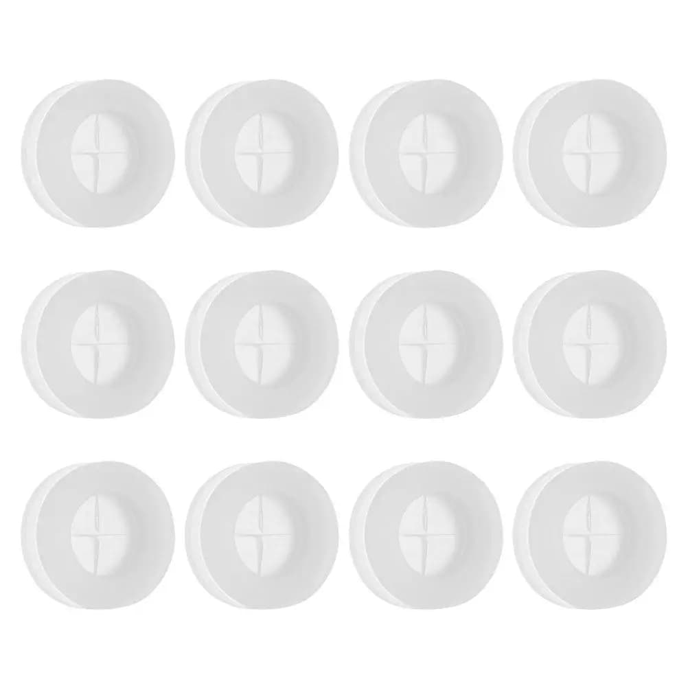 12Pcs Silicone Straw Hole Plugs Leak Proof Jar Covers Reusable Straw Hole Grommets for Lid Drink Seal Canning Bottles