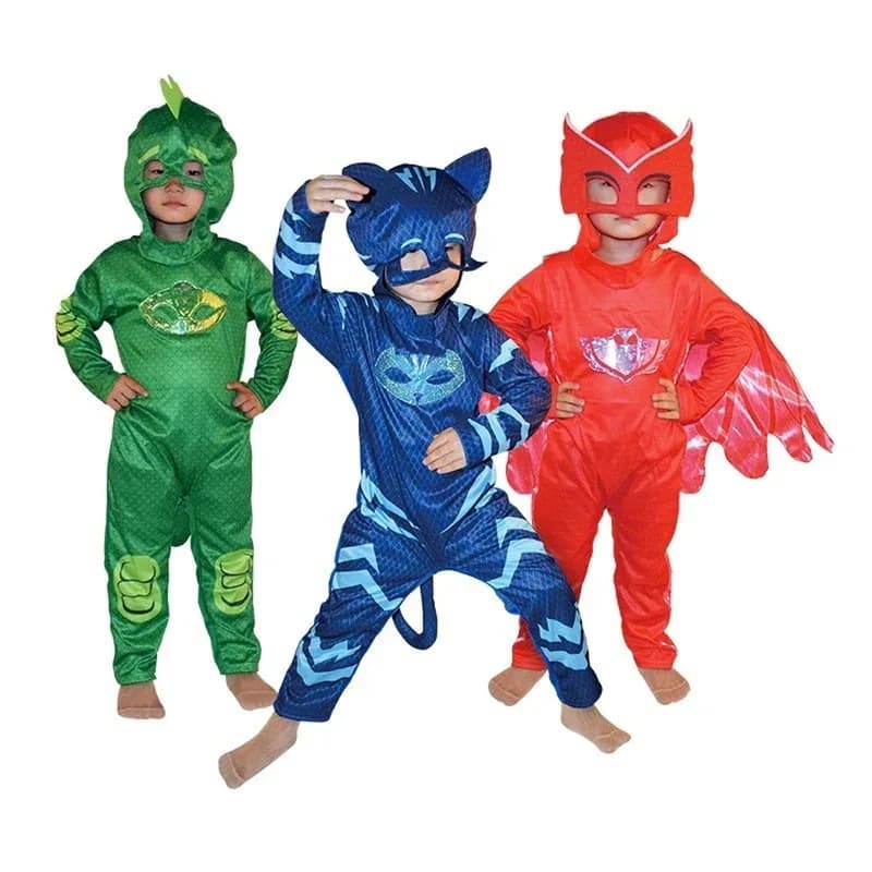 2025 Halloween Cosplay Hot Blue Pigiama Ragazzi Ragazze Gatto Cane Ragazzo Anime Eroe Costume con Maschera Cosplay Vestire Vestito Bambino Halloween B