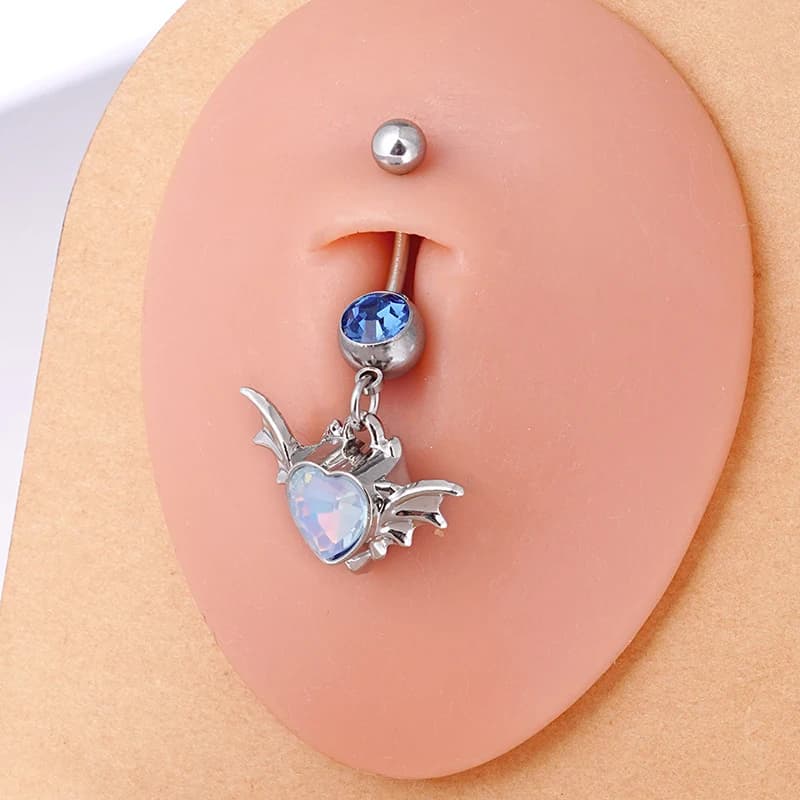 Anelli per ombelico in acciaio inossidabile per donna Flash strass bikini ombelico unghie decorazioni per il corpo gioielli penetranti