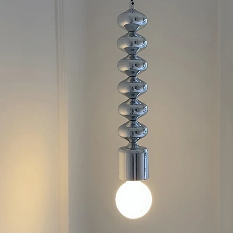 Lampada a sospensione Bauhaus in argento, stile nordico, nera, E27, per camera da letto, comodino, soggiorno, cucina, bagno, specchio, lampadario