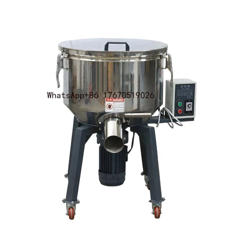 Miscelatore Verticale Automatico Industriale Professionale per Granuli Colorati, Attrezzatura per la Lavorazione Alimentare, Componenti Principali del Motore a Nastro