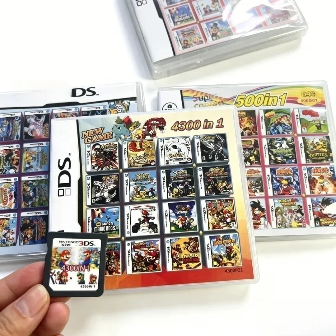 4300 in 1 Compilation Pokemon Game Cards DS NDS 3DS 3DS NDSL Game Cartridge Card Video Game Handheld Player (R4 card)