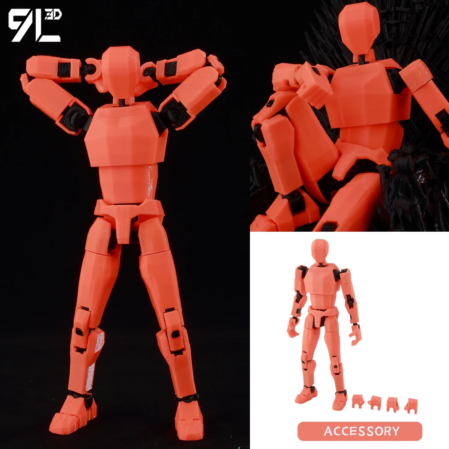 9L 3D Stampato Articolato Dummy13 Lucky13 Figura Multi-Joint Action Body Kit di Montaggio SHF Compatibile Modello di Animazione Stop-Motion
