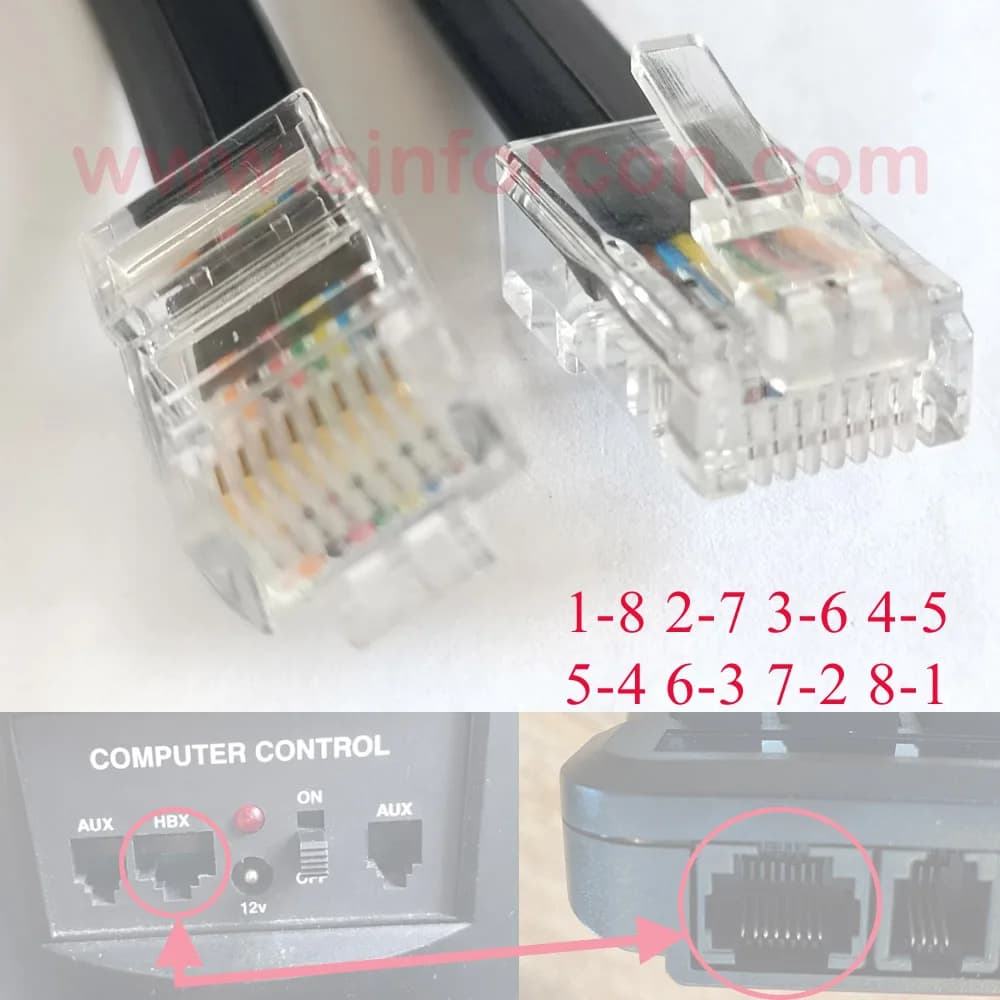 RJ45-RJ45 Cavo a spirale Meade Audiostar Equatorial Align Cavo bobina Autostar Cavo di controllo telescopio HBX