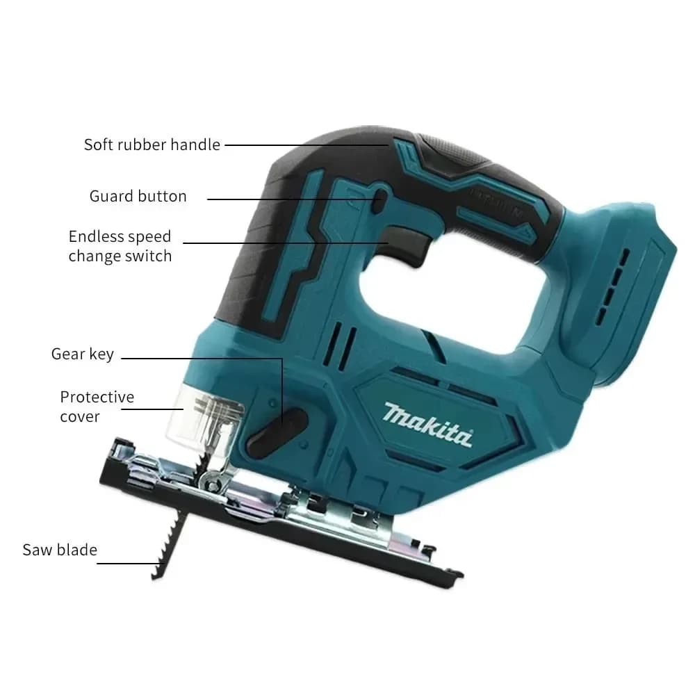 Seghetto Alternativo Makita DJV182Z Brushless a Batteria - Utensile da Taglio Portatile 18V con Impugnatura a Barilotto (Senza Batteria e Lama)