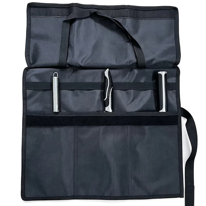 Large Slot Chef Knife Roll Bag Oxford Durable Portable Knife Pouch Carrier Case Cleaver Bone Chopper Kitchen Knives Pocket