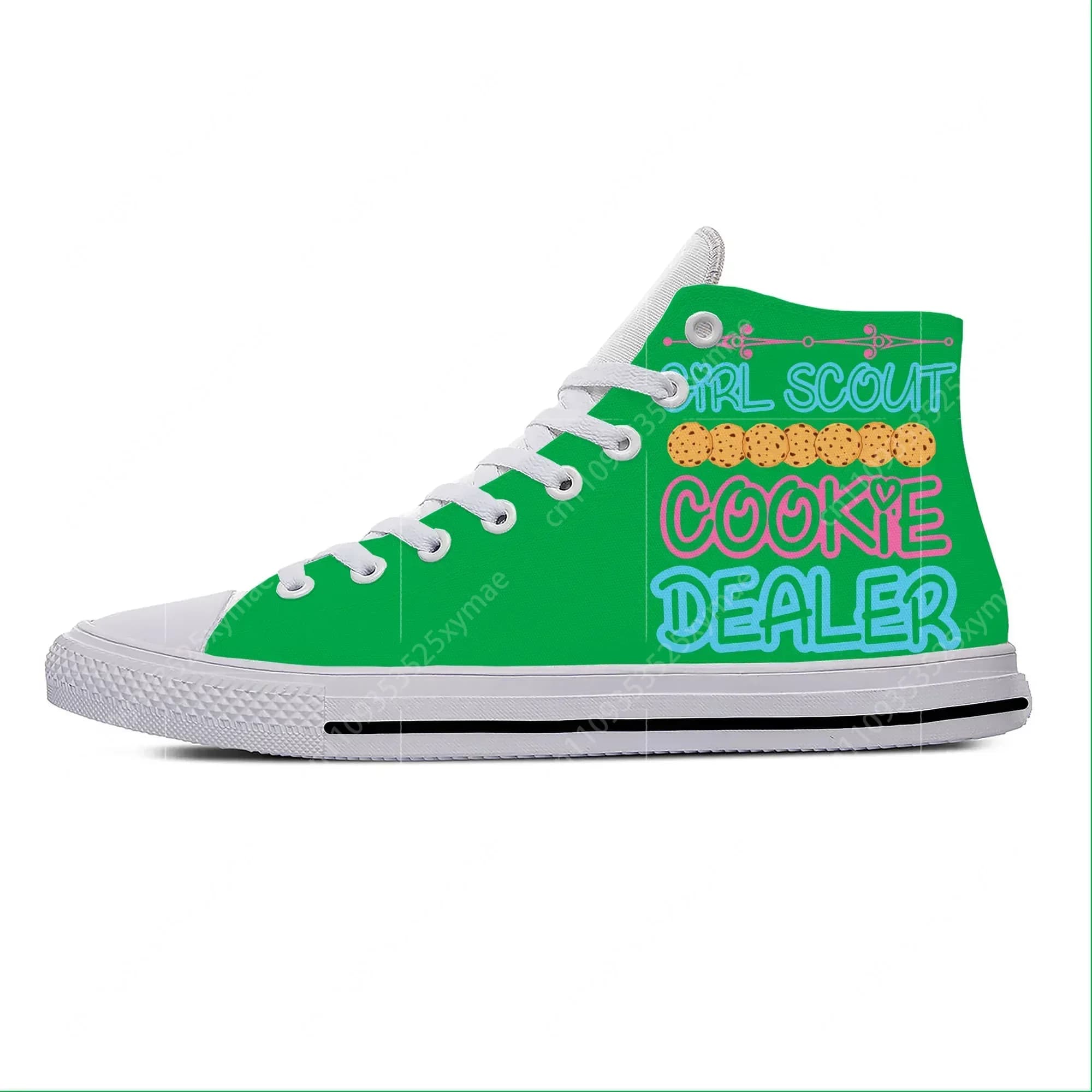 Cookie Dealer Girl High Top Sneakers Scarpe casual da uomo, donna, adolescente, scarpe da corsa in tela, stampa 3D, scarpe leggere e traspiranti
