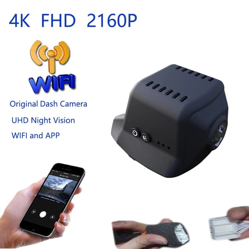 4K Plug And Play Per Tesla Model-X Modello X ModelX 90D 2017 2018 2019 Modello Y 2021 2022 Videoregistratore per auto Wifi DVR Dash Camera