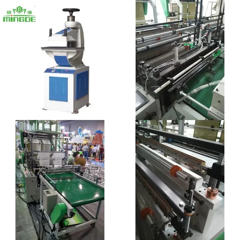 Pneumatic T Shirt Bag Handle Punching Machine Plastic Bag Making Machine