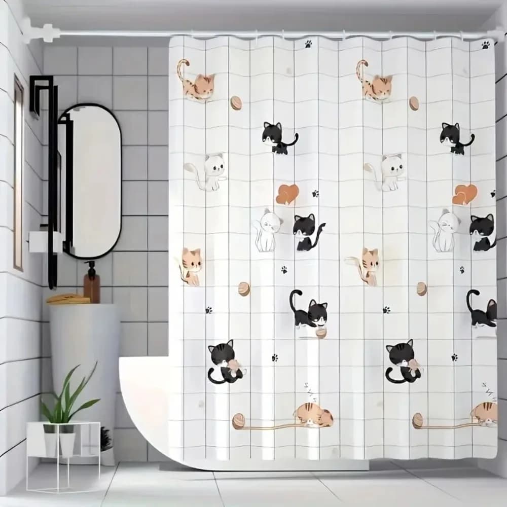 Tenda da doccia per bagno Tende da bagno impermeabili per vasca da bagno Facile da pulire e pulire Tende da doccia in PEVA Tenda da bagno con ganci