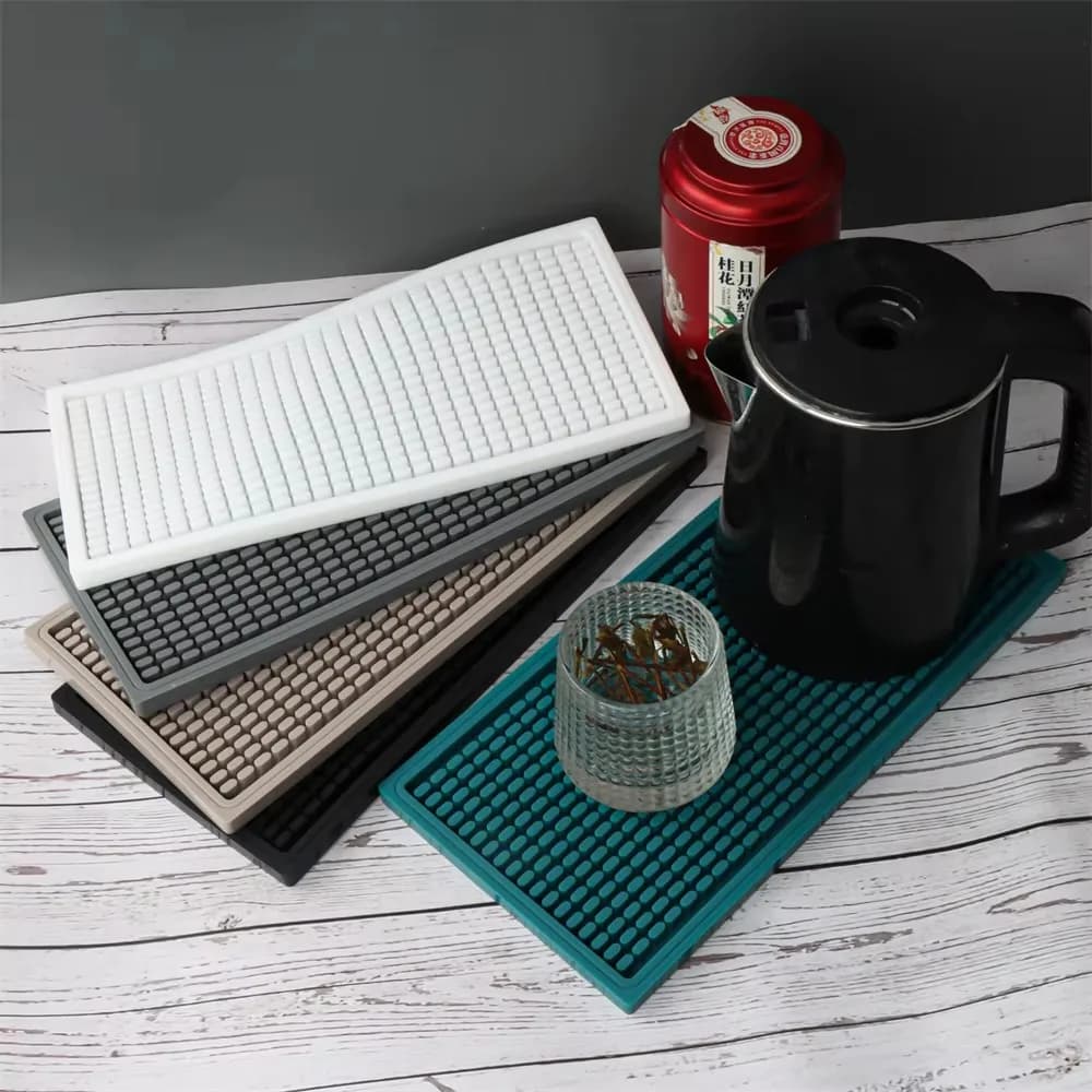 Tappetino in Silicone per Bar, Antiscivolo, Impermeabile, Resistente al Calore, Perfetto per Bar, Ristoranti, Casa, Accessori per Drenaggio