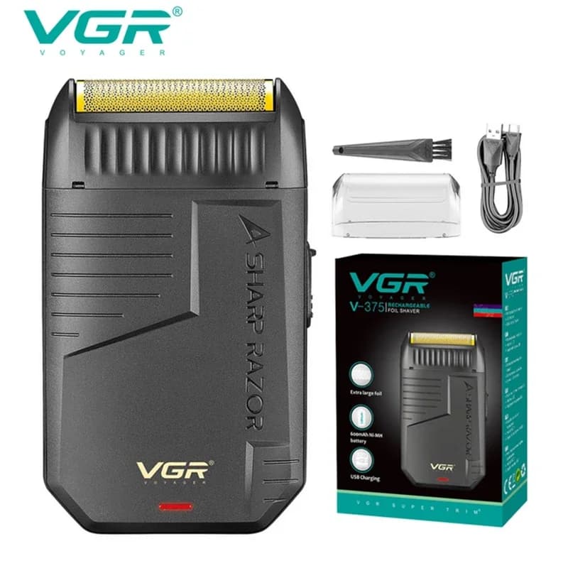VGR Professional electric shaver shaver rechargeable beard shaver single usb travel shaver for men V-375