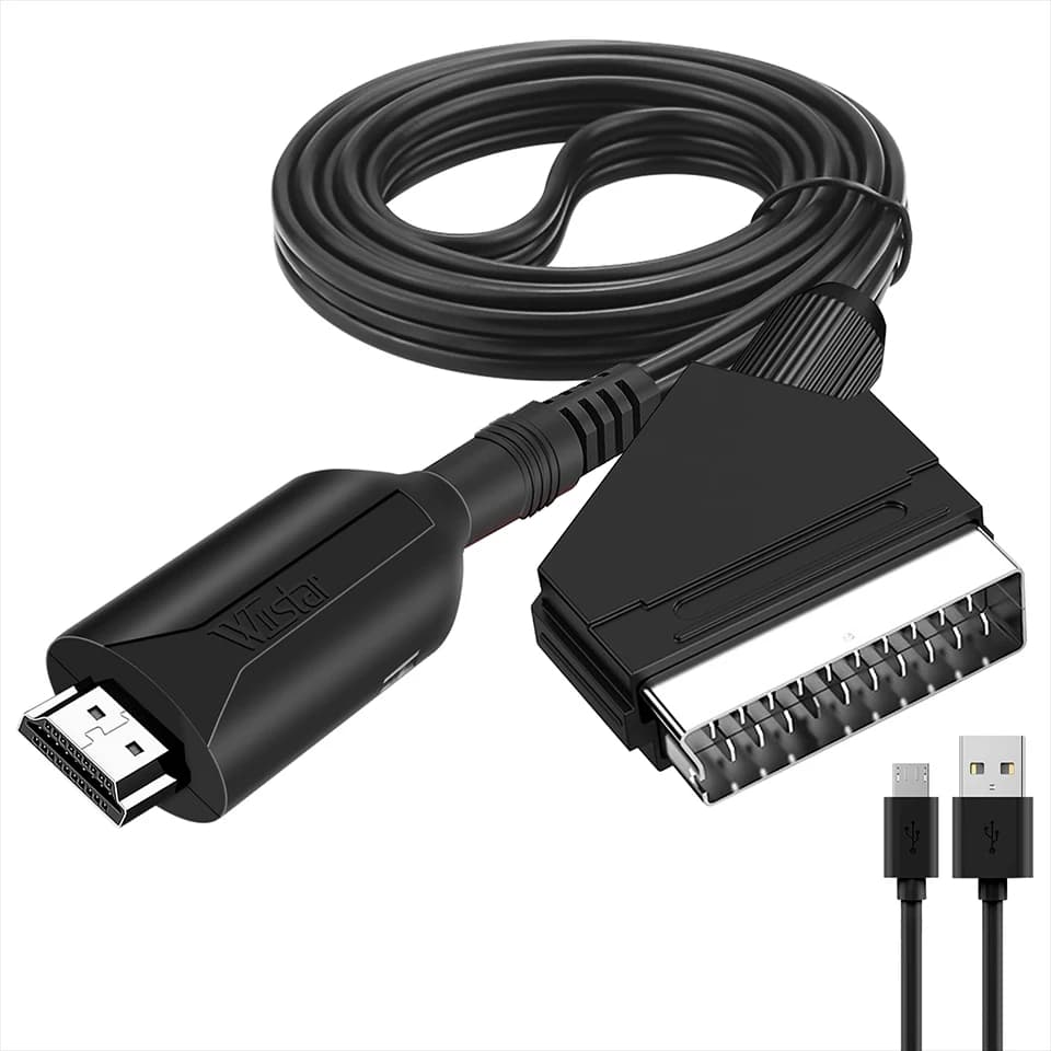 HDMI-compatible cable converter with SCART HDMI video converter adapter in Scart Out for HDTV DVD