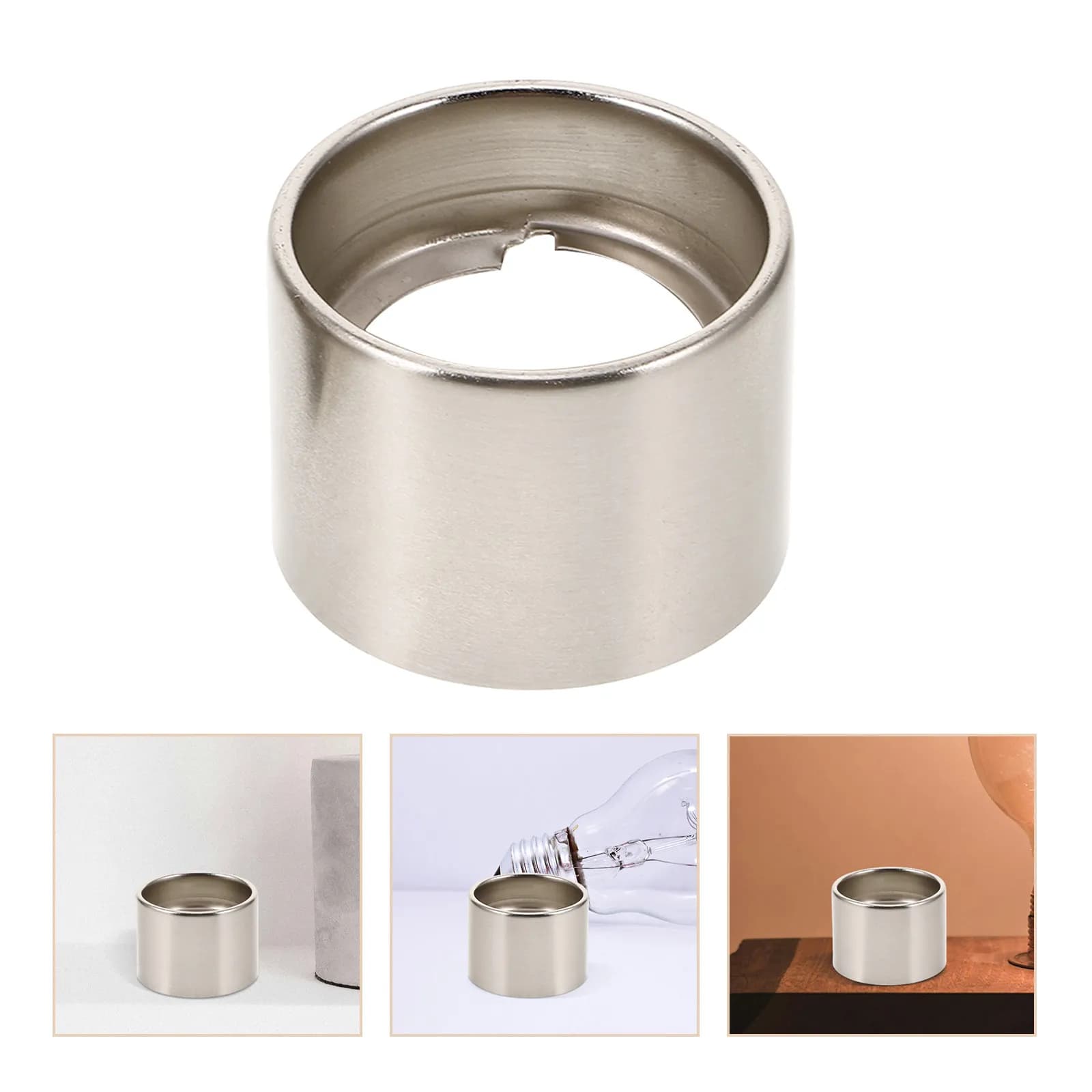 2 Pieces Metal Fisssing Rings for Lighting, for Ceramic Wallet/Power with Medium Attack E26 E27, Locking Ring for Portalampada
