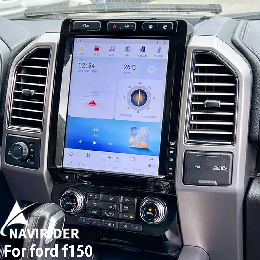 Navirider Schermo Verticale Da 12.1 Pollici Per Ford F-150 F150 2015 2021 Android 8 + 256GB Multimediale Stereo Carplay Video Player 4G GPS