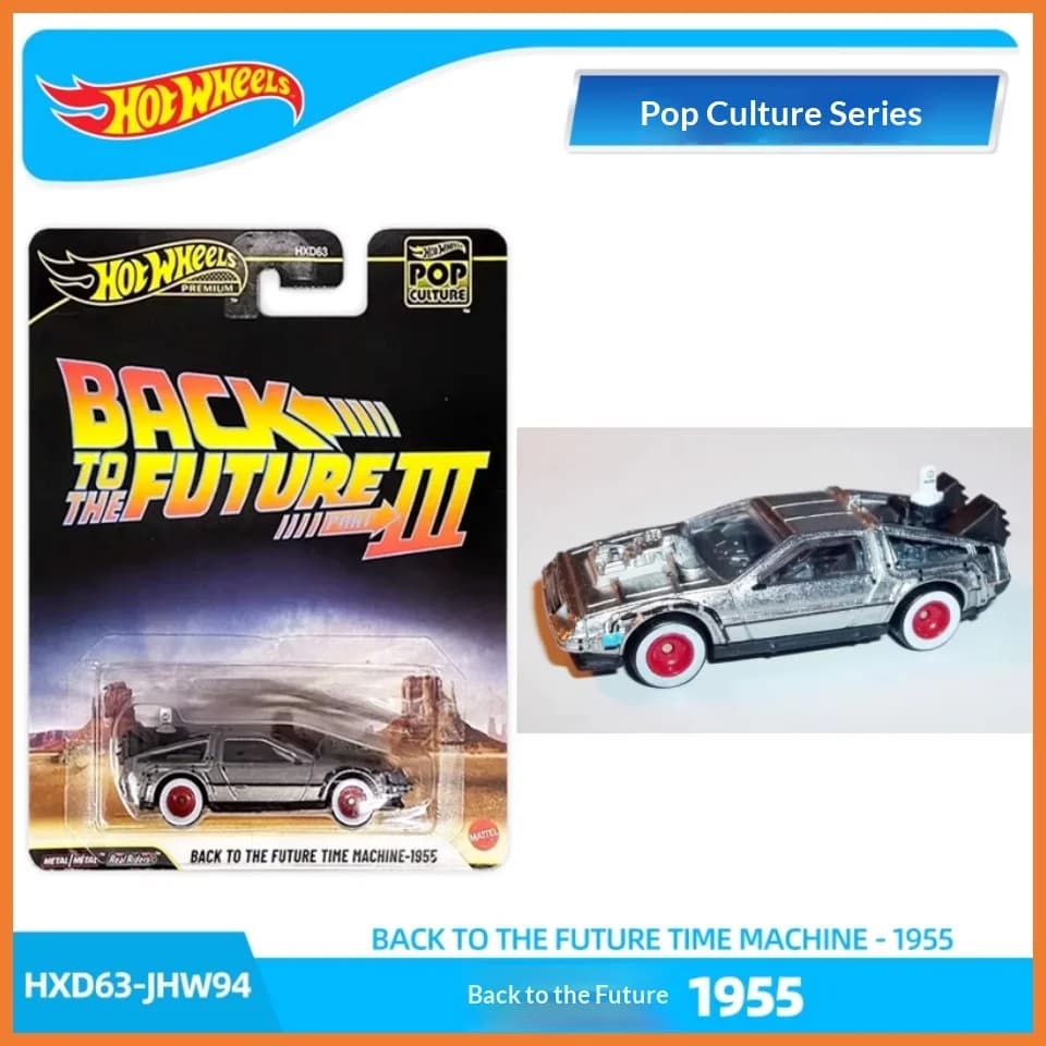 Hot Wheels Premium 2026 Pop Culture Ritorno al Futuro Macchina del Tempo-1955 1:64 Modellino Auto in Metallo Pressofuso Veicolo da Collezione Giocattolo