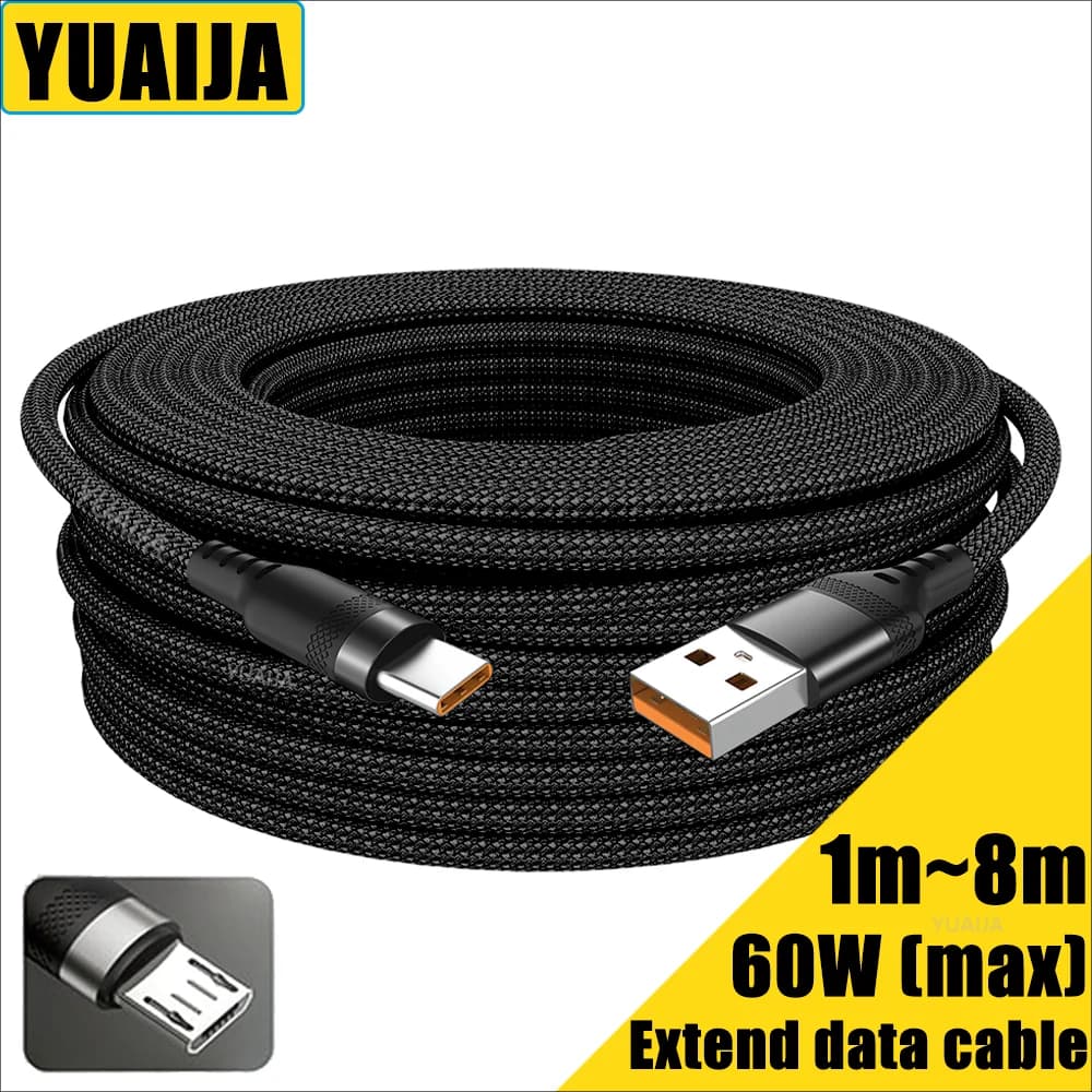 USB TYPE C Cable 5A Super Fast Charge Cable for iPhone 15 16 17 Full range Huawei Samsung oppo oneplus Universal USB C Extension