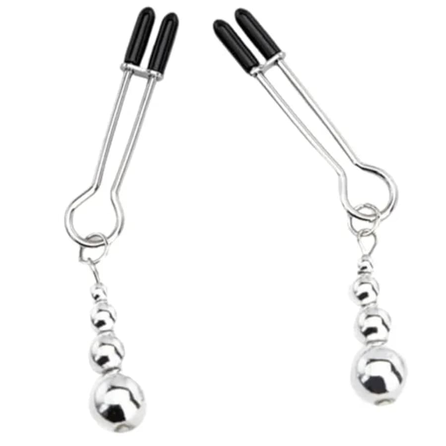2Pcs Non Piercing Rings with Clamps Body Jewelry for Women Adjustable Stainless Steel Clips Bell Weight Pendant Fake Faux Body